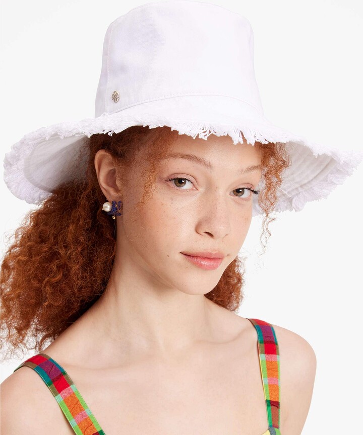 Kate Spade Fringed Long Brim Bucket Hat - ShopStyle