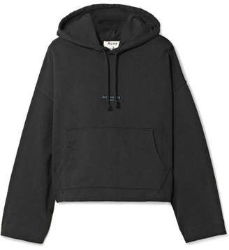 Acne Studios Joggy Cropped Cotton-jersey Hoodie - Black