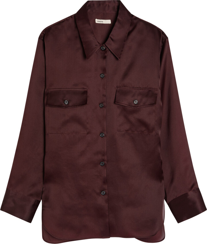 KHAITE Matteo Silk-organza Shirt