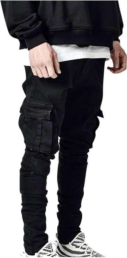 BHYDRY Jeans Jacket for Men Mens Dress Jeans Mens Overall Shorts Big and  Tall Mens Plus Size Pants Convertible Jumpsuits for Men 21 Jumpsuits for Men  Baseball Pants Adult High Waist Jeans Black - ShopStyle Trousers