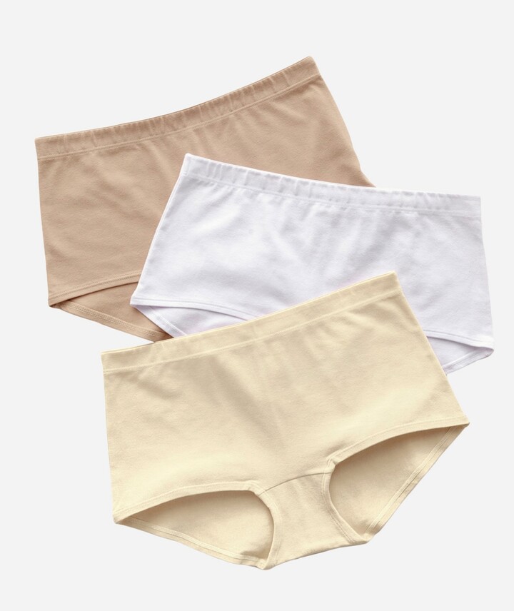 Leonisa 3-Pack Comfy Boyshort Panties in Stretch Cotton 12634X3