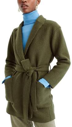 J.Crew Sabrina Boiled Wool Wrap Coat (Regular & Petite)