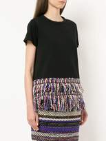 Thumbnail for your product : Coohem tweed-fringed T-shirt