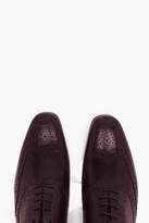 Thumbnail for your product : boohoo Real Leather Wingcap Brogue