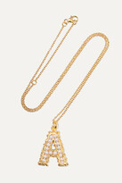 Thumbnail for your product : PACHAREE Alphabet Gold-plated Pearl Necklace - A