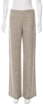 Thumbnail for your product : Valentino Tweed High-Rise Wide-Leg Pants