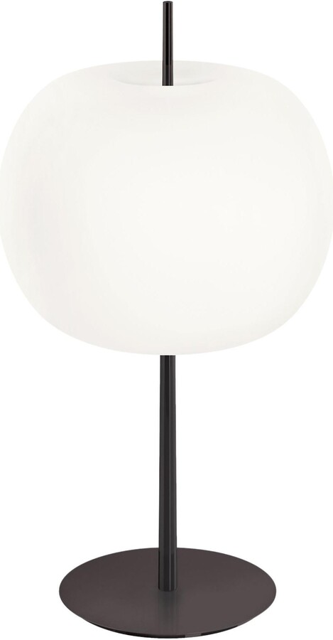 Alberto Saggia e Valerio Sommella 'kushi Xl' Opaline Glass And Metal Table Lamp For Kdln In Black
