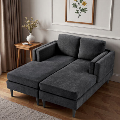 Mercer41 Free-combined Modern Chaise Lounge With Dual-layer Armrests