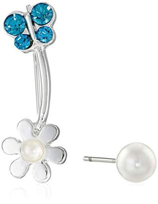 Betsey Johnson Faux Stud and Flower Set Ear Cuffs