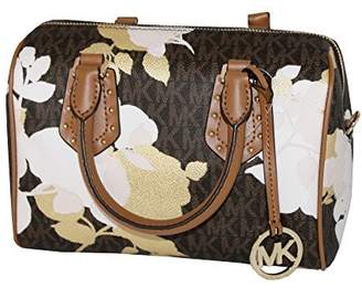 Michael Kors MICHAEL Women's ARIA Small Leather Satchel Studded Handbag