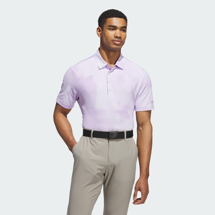 adidas Ultimate365 Printed Cool Feeling Tour Polo Shirt Powder Plum S Mens