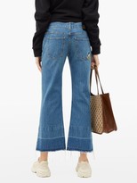 Thumbnail for your product : Gucci X Disney Donald Duck Distressed-hem Flared Jeans - Denim