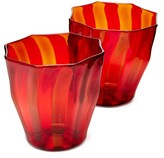 Thumbnail for your product : CAMPBELL-REY Rosanna Murano Striped Glasses - Red Multi