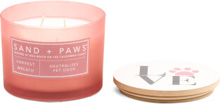 12oz Love Harvest Wreath Candle | Wood