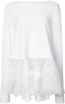 Antonio Berardi - lace trim blouse - women - Polyester/Rayonne - 38