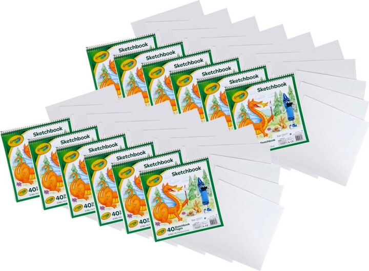 Crayola Kid's Sketchbook, 40 Pages, Pack of 12