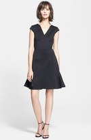 Thumbnail for your product : Rebecca Taylor Lace Back Peplum Hem A-Line Dress