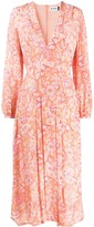 Thumbnail for your product : Rixo Floral Print Pleat-Detail Dress