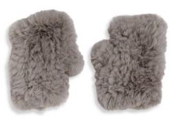 Elie Tahari Marianne Rabbit Fur Fingerless Gloves