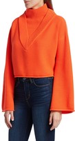 Thumbnail for your product : Victor Glemaud Highneck Bell-Sleeve Knit Wool Sweater