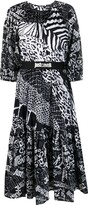 Thumbnail for your product : Just Cavalli Graphic-Print Flared Dress