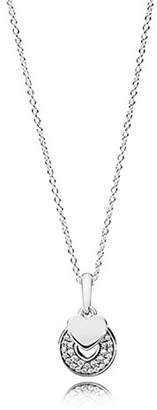 Pandora Women Silver Pendant Necklace - 390404CZ-70