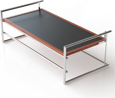 Corrigan Studio Coffee Table Bauhaus Living Room Small Apartment Tea Table Designer Retro Solid Wood Stainless Steel Tea Table Coffee Table