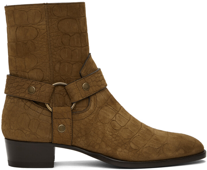 suede harness boots