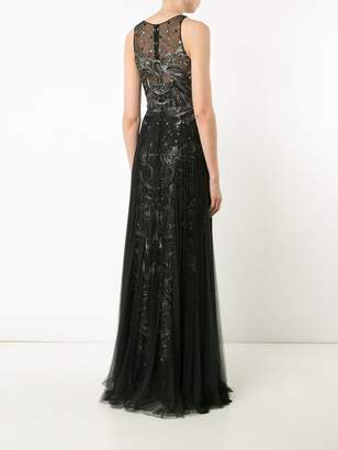 Marchesa Notte embroidered gown