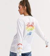 Thumbnail for your product : Santa Cruz Horizon long sleeve t-shirt with arm and back print in white Exclusive to ASOS
