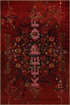 Bungalow Rose Claret Theme Keep Off Written Patterned Creative Modern Decorative Carpet
