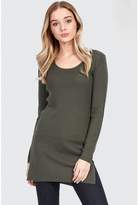 Thumbnail for your product : Select Fashion Fashion Womens Green Scoop Rib Tunic - size 6