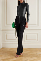 Thumbnail for your product : Wolford + Amina Muaddi Vegan Leather Turtleneck Thong Bodysuit