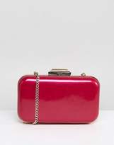 Thumbnail for your product : Dune Pink Metallic Box Clutch with Chain Strap
