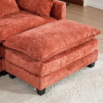 Latitude Run Cloud Sofa Ottoman Only Modern Sectional Couch For Living Room Bedroom And Apartment Comfy Double Layer Upholstered Seat Cushion Breathable Chenil