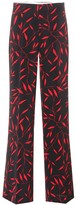 Thumbnail for your product : Diane von Furstenberg Printed silk-blend trousers