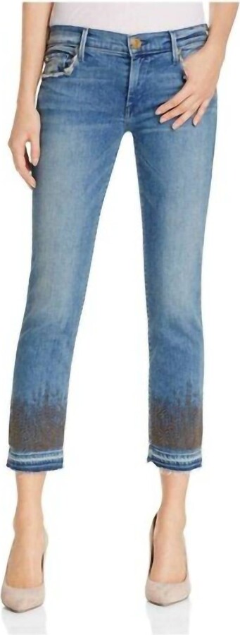 True Religion Cora Bead Straight Crop Jeans In Gypset Blue