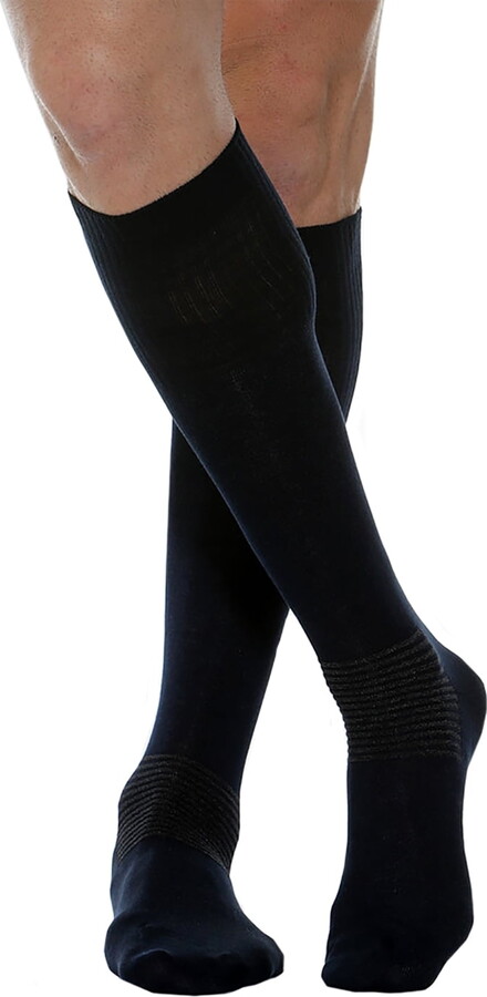 MAXAR Unisex Comfort/Diabetic Cotton/Silver Socks, Knee High: CDS-615