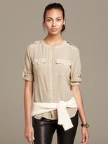 Thumbnail for your product : Banana Republic Heritage Silk Military Blouse