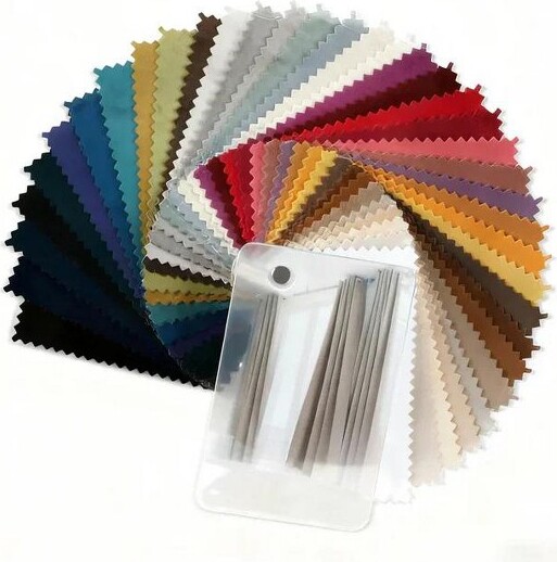 LuxDrapeVelmorVelvetCurtainFabricSampleBooklet,FabricColorSwatches,37Colors,1KitforBedroom