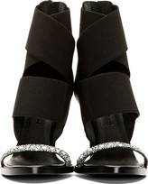 Thumbnail for your product : Helmut Lang Black Textured Leather Diazo Heels