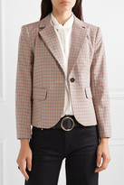 Thumbnail for your product : Frame Checked Cotton-blend Blazer - Brown