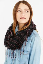 Thumbnail for your product : UO 2289 Open Stripe Fringed Eternity Scarf