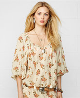 Thumbnail for your product : Denim & Supply Ralph Lauren Puff-Sleeve Floral-Print Tunic
