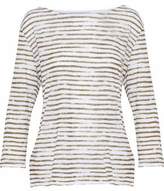Thumbnail for your product : Majestic Filatures Striped Slub Linen-jersey Top