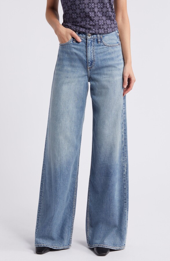 Rag & Bone Sofie Featherweight High Waist Wide Leg Jeans