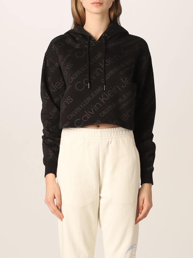 Calvin Klein Jeans Black Women's Sweatshirts & Hoodies | Shop the 