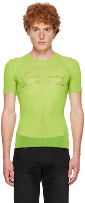 Jean Paul Gaultier Green 'Évidemment' T-Shirt