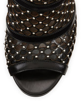Thumbnail for your product : Aquazzura Blondie Honeycomb Tie-Back Sandal, Black