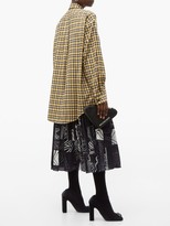 Thumbnail for your product : Balenciaga Panelled Silk And Cotton Dress - Yellow Multi
